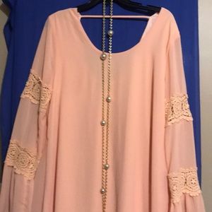 Elegant peach Umgee dress